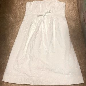 White Strapless Lilly Pulitzer Dress